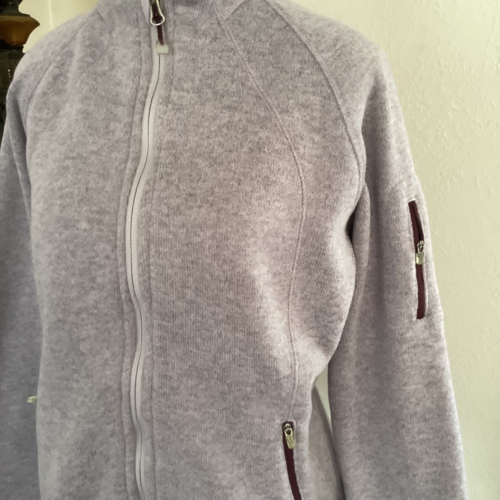 Eddie Bauer Lavender Purple Wine Stretch Long Sleeve Full Zipp - Picture 2 of 7